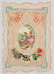 Lykønskningskort (England eller USA), 1870-80