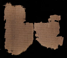 Lukas 13.29-35 og 14.1-10. En del af papyrus 45 i Chester Beatty Library.