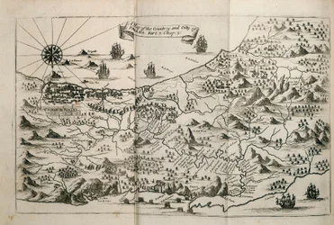 Et kort over landet og byen Panama. Del. 3 : kap : 5. (gravering)