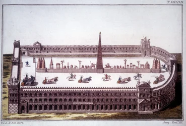 Et tankløb ved Cirque Maxime (Circo Massimo).