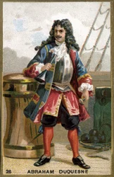 Abraham, Marquis Duquesne (1610 - 1688), fransk sømand. 1800-tallets kromolitografi.