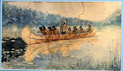 Anonym akvarel. La Rochelle fra det 19. århundrede, New World Museum