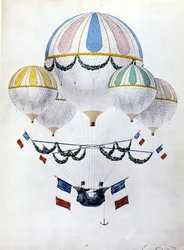 Ballonflotille af Eugène Godard (1827 - 1890).