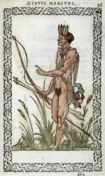 Brasiliansk i "" Habits et effigies "", af Jean Sluperius i 1572