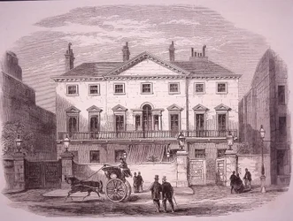 Cambridge House i Piccadilly i 1860, hjemsted for premierminister lord Palmerston