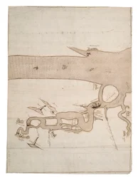 Kort over Medway-floden og en del af Themsen: nr. 24 Sheerness, ca. 1590 (blæk og lavering)