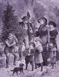 Sælger juletræ (gravering)