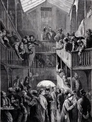 Konstantinopel: børsen i forstaden Galata i 1878.