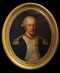 Grev Laurent de Migot, oberstløjtnant for Artois-dragernes regiment, slutningen af det 18. århundrede (olie på lærred)