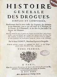 Forside til "General History of Drugs, Single and Composed" af Pomet