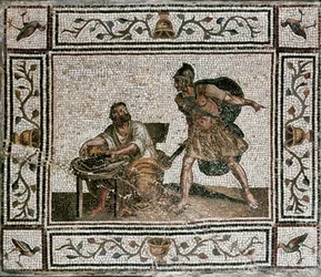 Archimedes fra Syracuses død (mosaik