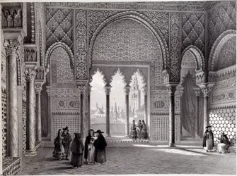 Don Pedros salon ved Alcazar, Sevilla.
