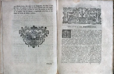 Dobbeltside fra en musiktraktat af Giuseppe Tartini