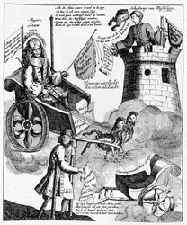 Hollandsk satiretryk mod John Law (1671-1729), om Mississippi-sagen