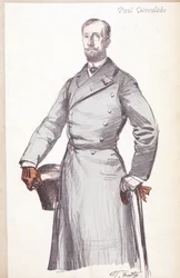 Gravering af Paul Deroulede (1846-1914), fransk forfatter og politiker grundlægger af Boulangisme, som grundlagde League of Patriotes.