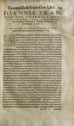 Undersøgelse vanitatis doctrinae gentium et veritatis christianae disciplinae af Pico della Mirandola (print)