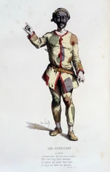 Finet i ""les escolliers"" (af François Perrin 1533-1606), i ""Fransk teater i det 16. og 17. århundrede før Moliere"" af Edouard Fournier.