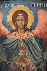 Fresko i kirken i Koutloumousiou-klosteret, Athos-bjerget, Grækenland, 2006 (foto)