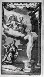 Frontispice af "" Le Triomphe des Arts"" Libretto af Antoine Houdar (eller Houdart) de La Motte (1672 -1731) Musik af Michel de la Barre. 1700.
