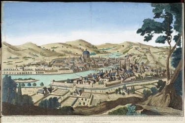 Generelt billede af Firenze - gravering