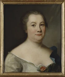 Hedvig Charlotta Nordenflycht, poetesse suedoise - Portræt af digteren Hedvig Charlotta Nordenflycht (1718-1763), Anonym . Olie på lærred. Mål: 47x40 cm. Nationalmuseet i Stockholm