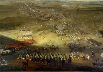 Holland War: Battle of Kokesberg (1677) kaldet også Kochersberg (i Alsace) Anonymt maleri af 1677. Chateau de Vaux le Viscount.
