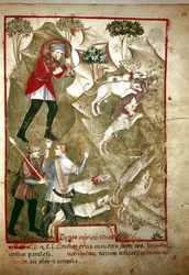 Jagt (miniature, 1300-tallet)