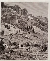Indisk lejr i Kaibab-skoven, USA - i "Tour du Monde"
