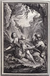 Scamander-floden - i ""Fortællinger og noveller på vers"" af Jean La Fontaine. 1762.