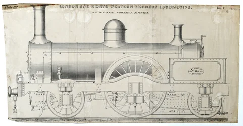Lontoo ja North Western Express Locomotive plate 112