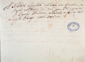 Mise-en-scene detaljer til repræsentation af "" Mitridate"" opera af Giuseppe Aldrovandini