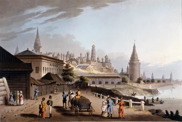 Moskva, Kreml. 1800-tals illustration.