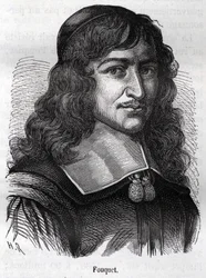 Nicolas Fouquet (1615 - 1680), fransk statsmand. Gravering fra "" L