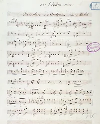 Åbningsside for operaen Stratonice af Mehul (1792)