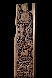 Orientalsk kunst: udskåret træpanel. 13. århundrede. Detalje. Paris, Louvre-museet