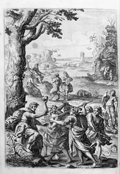 Ovid (Ovidius) - illustration til bog 15 - (P. Ovidius Nasonis Metamorphose libri XV um notis TH. Farnabii.) note af Thomas Farnaby (Farnabia) (1575-1647)