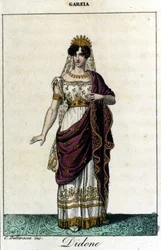 Pauline Viardot - Garcìa (1821-1910), fransk sangerinde i rollen som Didon. Opera "" Abandoned Dido "" af Saverio Mercadante