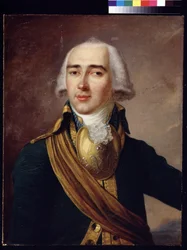 Portræt af digteren Ivan Dmitriev (1760-1837) (Portræt af digteren Ivan Dmitriev). Anonymt maleri. Olie på lærred, 65 x 50,4 cm, omkring 1790. Klassicisme. Statens Historiske Museum, Moskva.