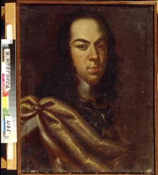 ""Portræt af Tsarevich eller storhertug Alexis Petrovich Romanov af Rusland (1690-1718)"" Anonymt maleri fra det 18. århundrede - Statens kunstmuseum, Nizhny Novgorod