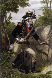 Portræt i hel figur af chouanlederen François Athanase (François-Athanase) de Charette de la Contrie (1763-1796).