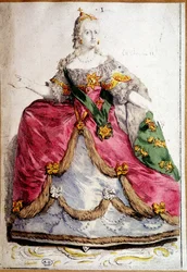 Portræt i fødder af Catherine II af Rusland