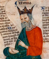 Portræt af Abu Ali al-Husain ibn Abdallah ibn Sina (Avicenna). Avicenna (980-1037), iransk læge og filosof. Miniature fra det 14. århundrede. Firenze, Biblioteca Nazionale