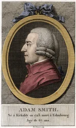 Portræt af Adam Smith (1723 - 1790), skotsk filosof og økonom.