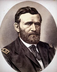Portræt af den amerikanske general og statsmand Ulysses Simpson Grant (1822 - 1885).