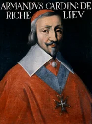 Portræt af Armand-Jean du Plessis, kardinal Richelieu, detalje