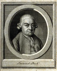 Portræt af Carl Philipp Emanuel Bach kaldet Bach fra Berlin og Hamburg Femte barn af John Sebastian Bach (Johann Sebastian Bach