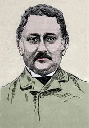 Portræt af Cecil John Rhodes (1853-1902) britisk forretningsmand og kolonialadministrator.