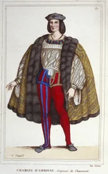 Portræt af Charles II af Amboise (1473-1511) Lord of Chaumont.