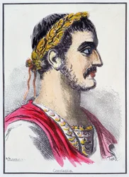 Portræt af Konstantin, romersk kejser