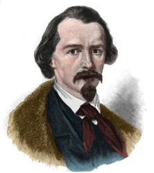 Portræt af Emanuel von Geibel (1815-1884) tysk digter og dramatiker.